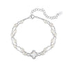Wholesale Women's Simple Geometric Silver Electroplated Freshwater Pearl Bracelet