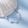 Wholesale Women's Simple Geometric Silver Electroplated Pearl Bracelet