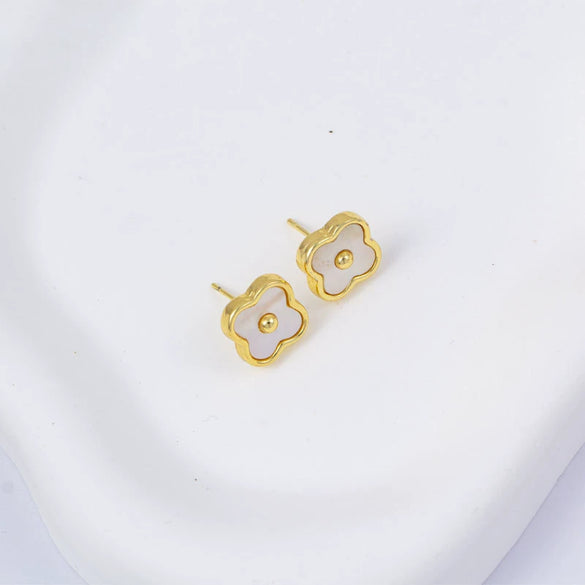 Wholesale Women's Simple Geometric Square Copper Microinlaid Electroplated Earrings