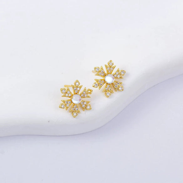 Wholesale Women's Simple Geometric Square Copper Microinlaid Electroplated Earrings