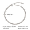 Wholesale Women's Simple Geometric Stainless Steel Cuban Chain Anklet