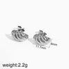 Wholesale Women's Simple Geometric Stainless Steel Earrings With Electroplating And Titanium Steel Ear Buckle