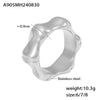 Wholesale Women's Simple Geometric 316L Stainless Steel Electroplated Bamboo Ring
