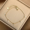 Wholesale Women's Simple Geometric Stainless Steel Electroplated Bracelet And Ankle Chain Jewelry