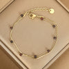 Wholesale Women's Simple Geometric Stainless Steel Electroplated Bracelet And Ankle Chain Jewelry