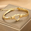 Wholesale Women's Simple Geometric Stainless Steel Electroplated Bracelet And Ankle Chain Jewelry