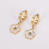 Wholesale Women's Simple Geometric Stainless Steel Electroplated Earrings In Heart And Maple Leaf Shapes