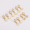 Wholesale Women's Simple Geometric Stainless Steel Electroplated Earrings In Heart And Maple Leaf Shapes