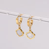 Wholesale Women's Simple Geometric Stainless Steel Electroplated Earrings In Heart And Maple Leaf Shapes