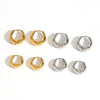 Wholesale Women's Simple Geometric Stainless Steel Electroplated Earrings