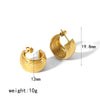 Wholesale Women's Simple Geometric Stainless Steel Electroplated Earrings