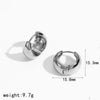 Wholesale Women's Simple Geometric Stainless Steel Electroplated Earrings