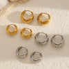 Wholesale Women's Simple Geometric Stainless Steel Electroplated Earrings