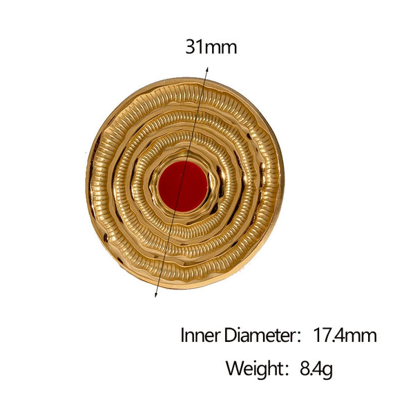 Wholesale Women's Simple Geometric Stainless Steel Electroplated Open Ring Bracelet