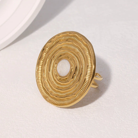Wholesale Women's Simple Geometric Stainless Steel Electroplated Open Ring Bracelet