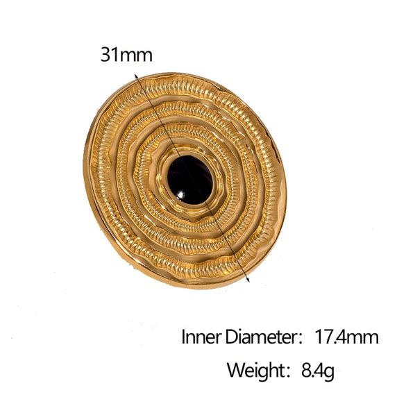 Wholesale Women's Simple Geometric Stainless Steel Electroplated Open Ring Bracelet