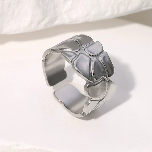 Wholesale Women's Simple Geometric Stainless Steel Electroplated Open Ring Bracelet