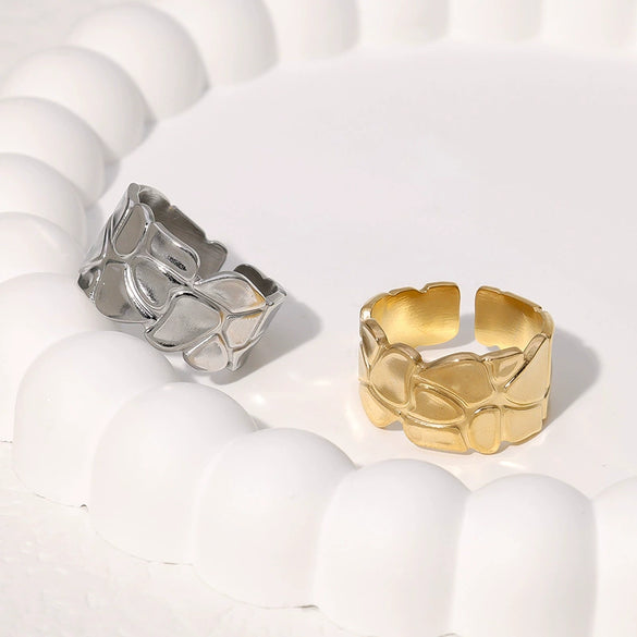 Wholesale Women's Simple Geometric Stainless Steel Electroplated Open Ring Bracelet