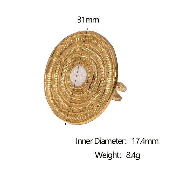 Wholesale Women's Simple Geometric Stainless Steel Electroplated Open Ring Bracelet