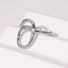 Wholesale Women's Simple Geometric Stainless Steel Electroplated Open Ring Hand Jewelry