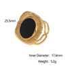 Wholesale Women's Simple Geometric Stainless Steel Electroplated Open Ring Jewelry