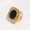 Wholesale Women's Simple Geometric Stainless Steel Electroplated Open Ring Jewelry