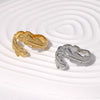 Wholesale Women's Simple Geometric Stainless Steel Electroplated Open Ring Jewelry