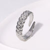 Wholesale Women's Simple Geometric Stainless Steel Electroplated Ring Hand Jewelry