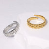Wholesale Women's Simple Geometric Stainless Steel Electroplated Ring Hand Jewelry