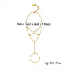 Wholesale Women's Simple Geometric Stainless Steel Electroplated Zirconinlaid Multilayer Finger Chain Bracelet