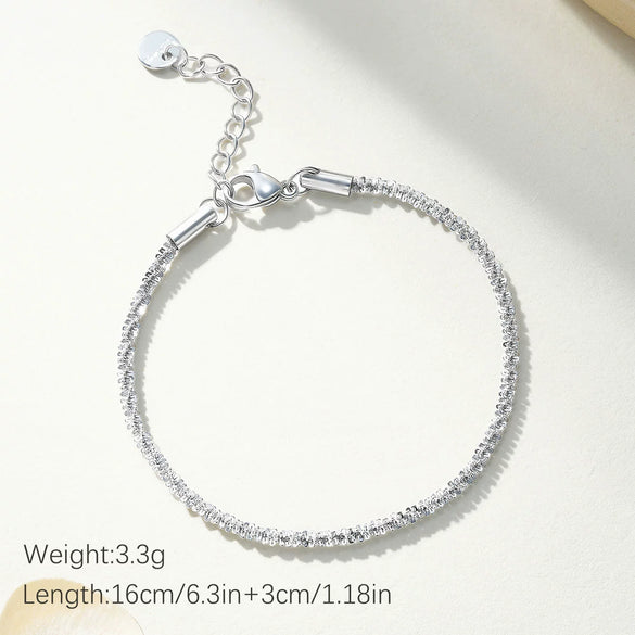 Wholesale Women's Simple Geometric Stainless Steel 14K Gold Electroplated Chain Bracelet