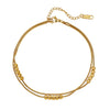 Wholesale Women's Simple Geometric Stainless Steel 18K Gold Plated Foot Rings