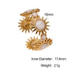 Wholesale Women's Simple Geometric Stainless Steel Open Ring 18K Gold Electroplated