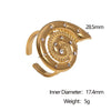 Wholesale Women's Simple Geometric Stainless Steel Open Ring 18K Gold Electroplated