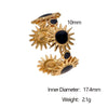 Wholesale Women's Simple Geometric Stainless Steel Open Ring 18K Gold Electroplated