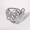 Wholesale Women's Simple Geometric Stainless Steel Open Ring With Electroplating Hand Jewelry