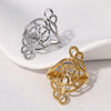 Wholesale Women's Simple Geometric Stainless Steel Open Ring With Electroplating Hand Jewelry