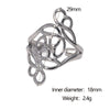 Wholesale Women's Simple Geometric Stainless Steel Open Ring With Electroplating Hand Jewelry