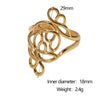 Wholesale Women's Simple Geometric Stainless Steel Open Ring With Electroplating Hand Jewelry