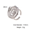 Wholesale Women's Simple Geometric Stainless Steel Open Ring With Electroplating