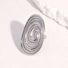 Wholesale Women's Simple Geometric Stainless Steel Open Ring With Electroplating