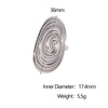 Wholesale Women's Simple Geometric Stainless Steel Open Ring With Electroplating