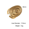 Wholesale Women's Simple Geometric Stainless Steel Open Ring With Electroplating