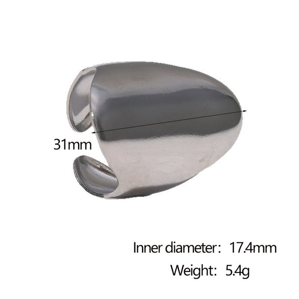 Wholesale Women's Simple Geometric Stainless Steel Open Ring With Electroplating