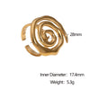Wholesale Women's Simple Geometric Stainless Steel Open Ring With Electroplating
