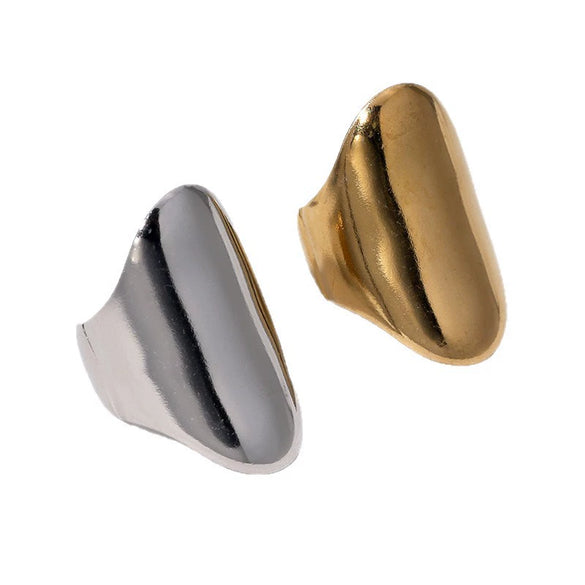 Wholesale Women's Simple Geometric Stainless Steel Open Ring With Electroplating