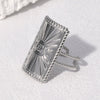 Wholesale Women's Simple Geometric Stainless Steel Open Ring With Electroplating