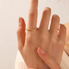 Wholesale Women's Simple Geometric Stainless Steel Ring With Heart Pattern And Electroplating Design