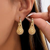 Wholesale Women's Simple Geometric Star Copper Electroplated Earrings