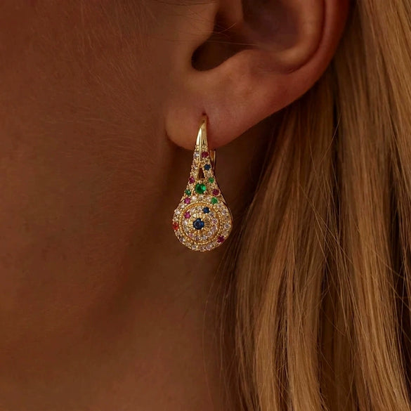 Wholesale Women's Simple Geometric Star Copper Electroplated Earrings